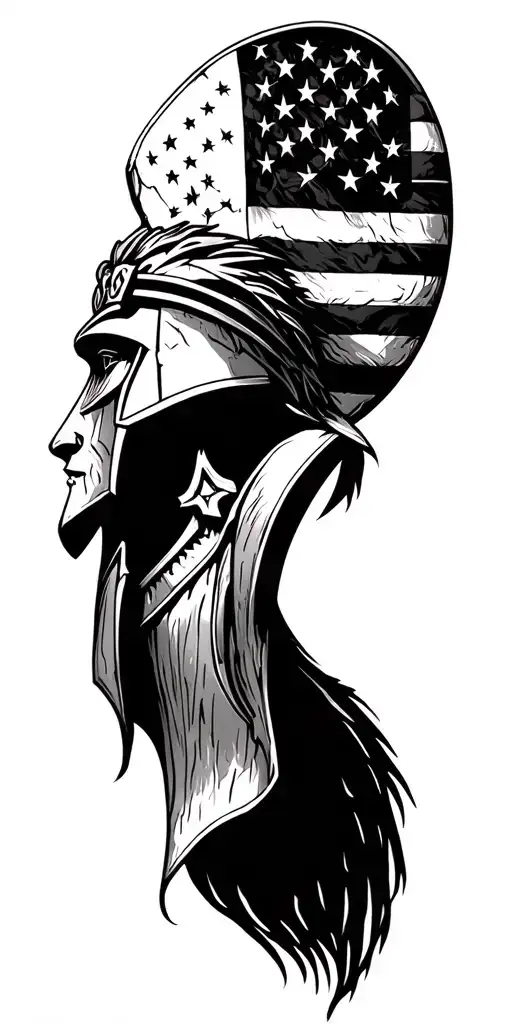 Tattered American Flag Sparta