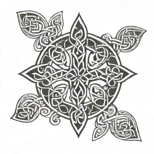Celtic Knotwork Incorporating Symbols Of Saint Patrick
