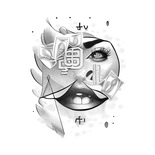 Money Tattoo With The Word Bigface In It