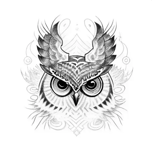 Owl With Dagaz Rune