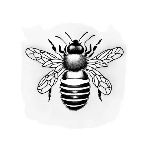 Bee With Flowers On Wings