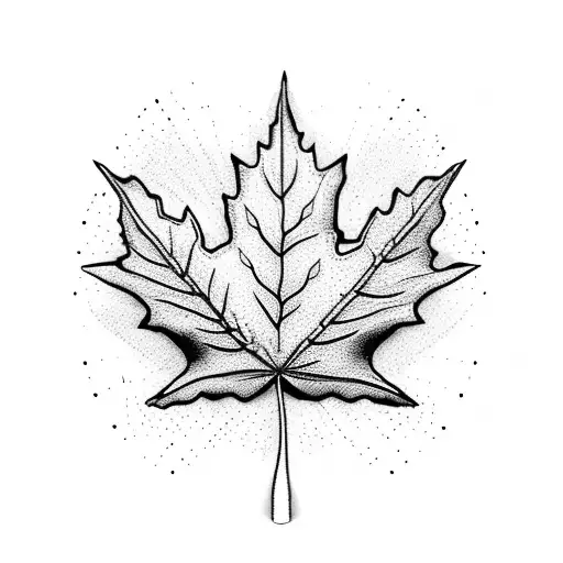 Maple Leaf And Gum Leaf Forming A Heart Shape