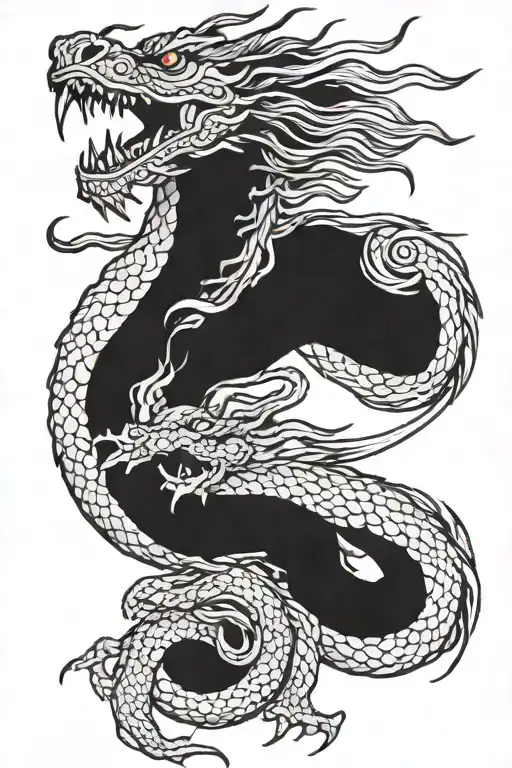 Dragon Emerging Japanese Dragon