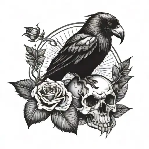 Crow And Skull