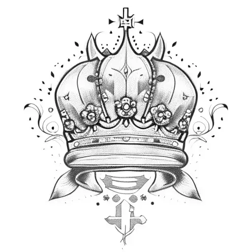 A Stylized Crown With Vibrant Poppy Flowers Bursting Out Of It