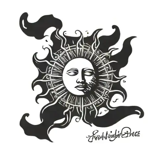 A Sun Shining Down With Words Saying Until The Sun Dies Out No Face