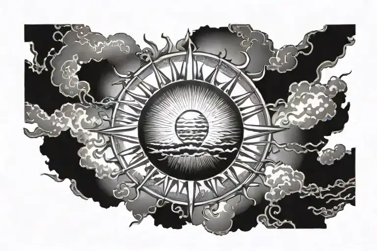 A Realistic Sun In A Sky Shining Down