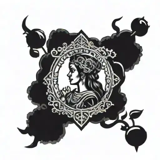 Dark And Dark Goddess In Tarot Card