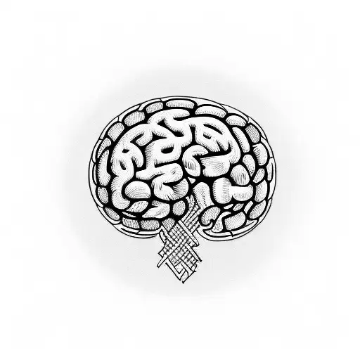 A Healthcare Symbol Intertwined With A Brain