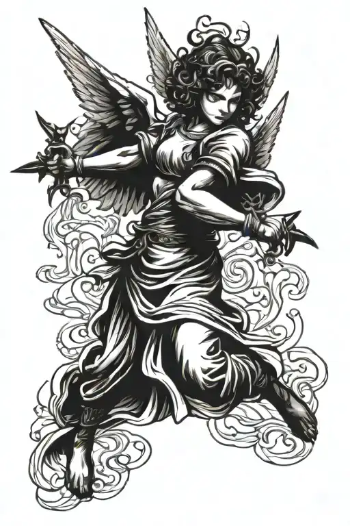 Angel Fighting Stance