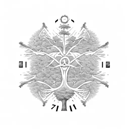 Tree Of Life Mixed With Dna And The 7 Chakras