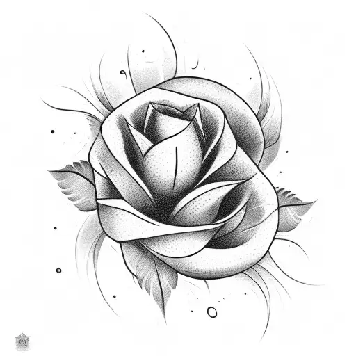 A Black Flower Inside A Rombo