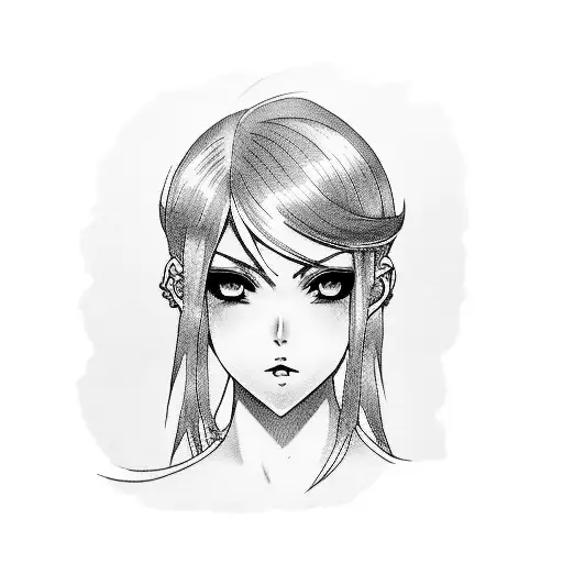 Portrait Of A Girl With Anime-inspired Hair And Makeup