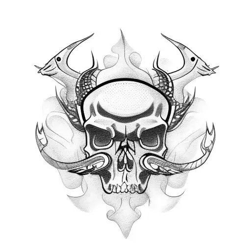 Fishing Lure Transforming Into A Skull