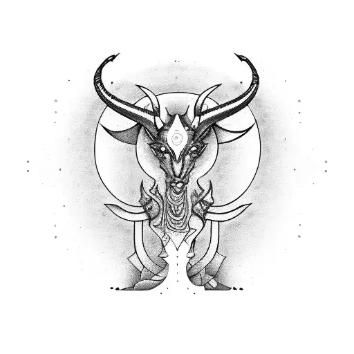 A Metal She Capricorn Body Form With Six Legs