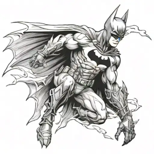 Batman In The Art Style Of The Manga Berserk