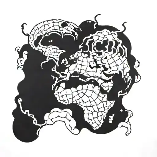 Serpant Swallowing Earth Globe