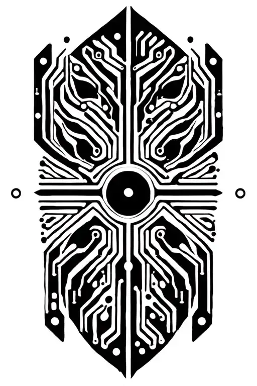 Maori Tribal Inspired Circuit Board