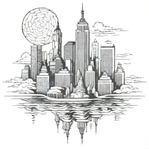New York City Skyline Silhouette