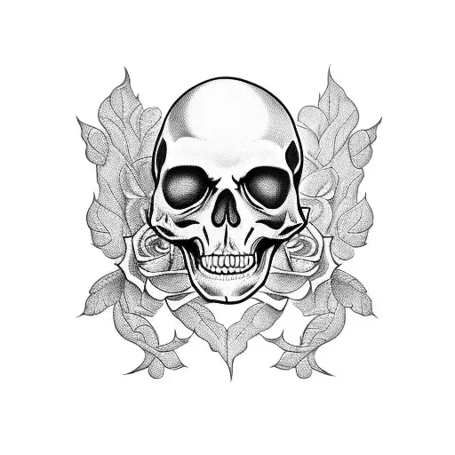 Skeleton Tattoo With Rose