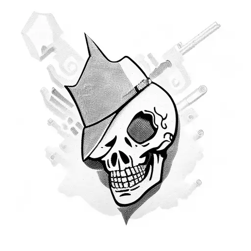 Cowboy Skeleton With Guns