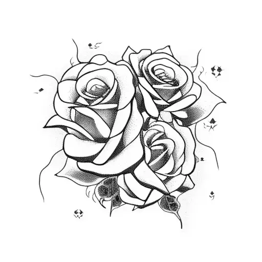 A Ghostly Nurse Holding A Bouquet Of Black Roses