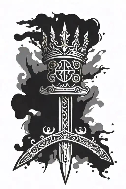 Sword With A Crown On Top