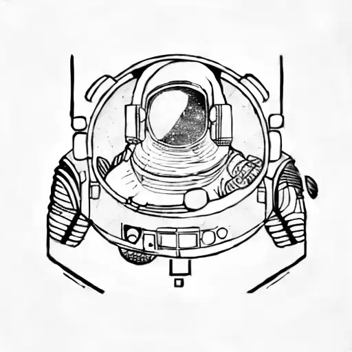 An Astronaut And A Spaceship