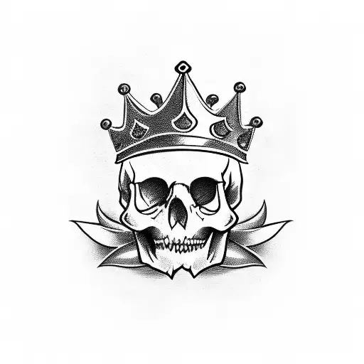 Cherry Skull With A Crown