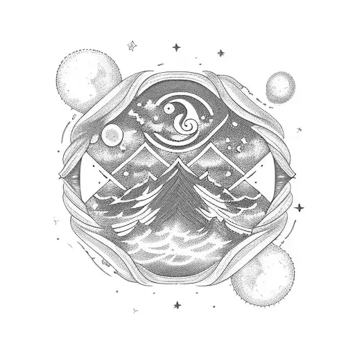 Beach Waves Night Sky