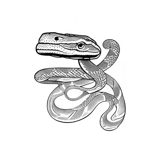 A Greek Column With A Snake Wrapped Around It