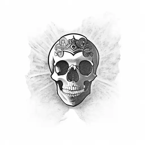 King Of Hearts Skull