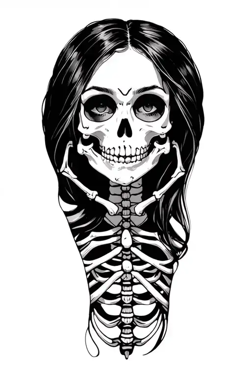 Woman And Skeleton