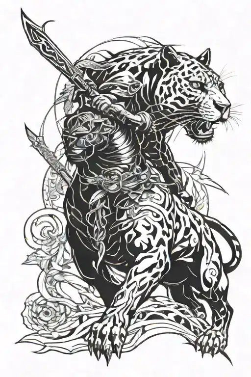 Warrior And Panther Emerging