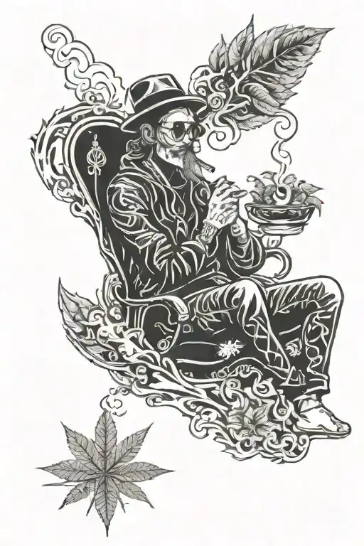 Quit Evil Person Sittin Byhimself Smoking Weed