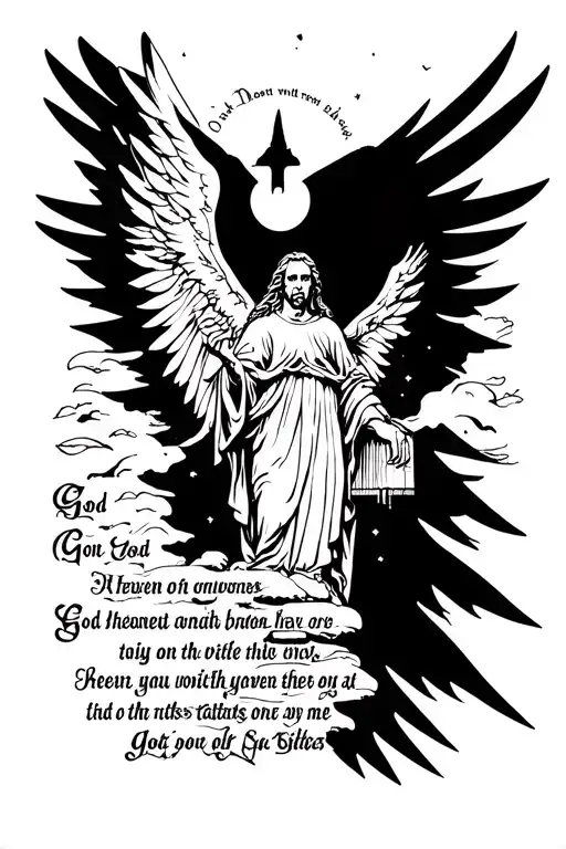 Heaven Gates God On The Side With A Bible Verse Written