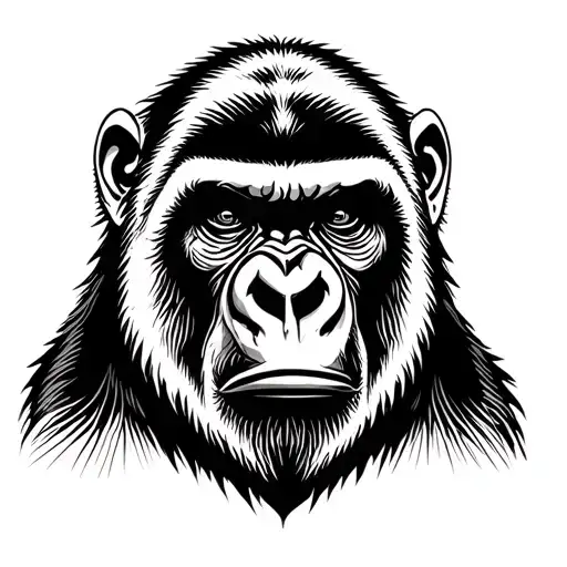 The Web Inside Is Located The Head Of The Gorilla