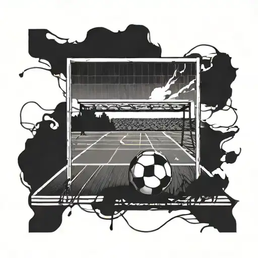 A Football Field With A Unique Twist Incorporating Elements Of Rest In Peace