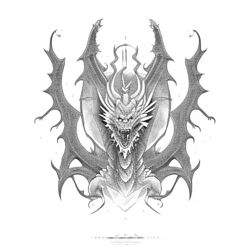 Dragon With Gemini Zodic Sign
