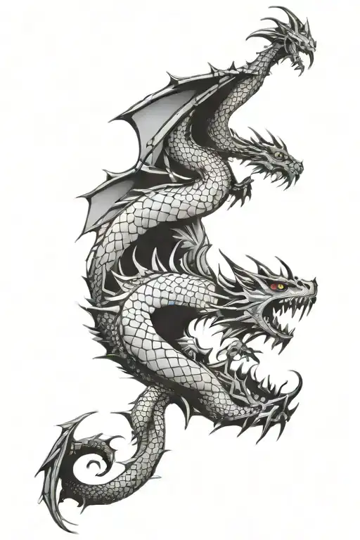 Scary Dragon Wrap Around Leg Sleeve