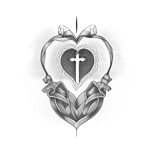 Cross And Love Heart