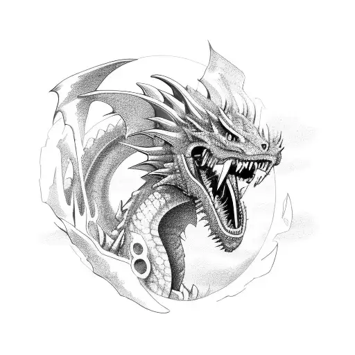 A Fierce Dragon Battling A Mechanical Car In A Futuristic Cityscape