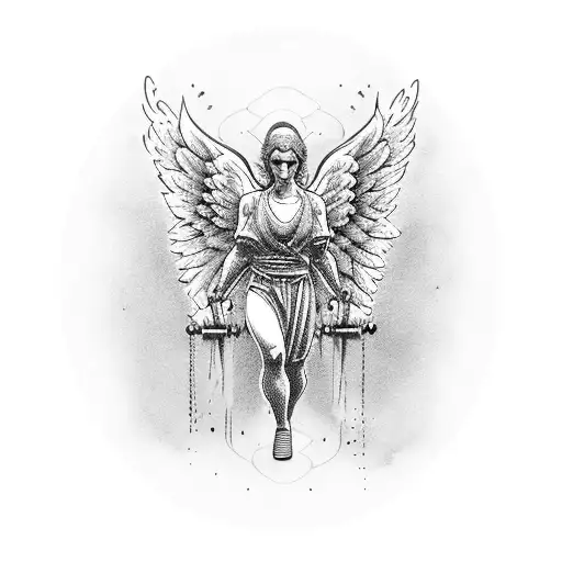 Dumbbell-wielding Angel