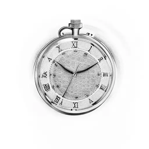 Stopwatch That Shows Time In Roman Numerals That With Multiable Hands Set To A Different Time