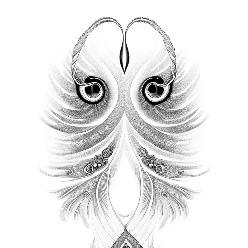 Peacocks Feather Along With Infinity Symbol