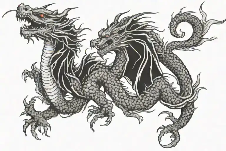 Love In Japanese Dragon