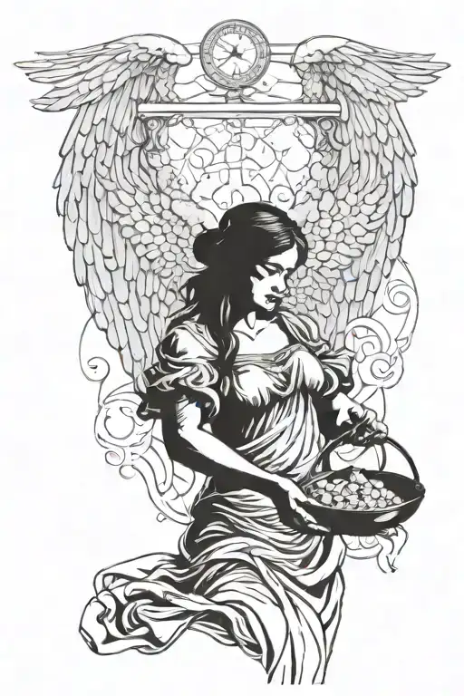 Angel Holding A Scale