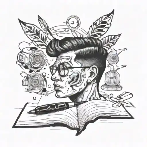 Combine Hair Styling Tools With A Student's Book And Pen