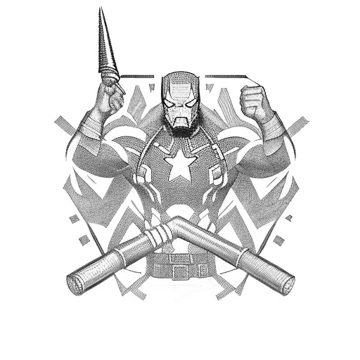 A Mashup Of Different Marvel Characters Forming A Bartending Scene