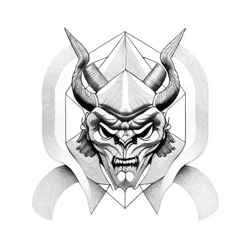 Atlas With Half Devil Face